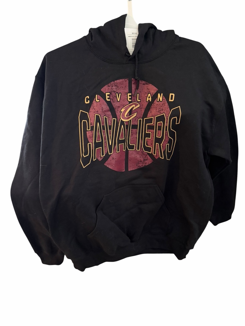 Black Pullover Hoodie - Cleveland cavaliers Team Logo